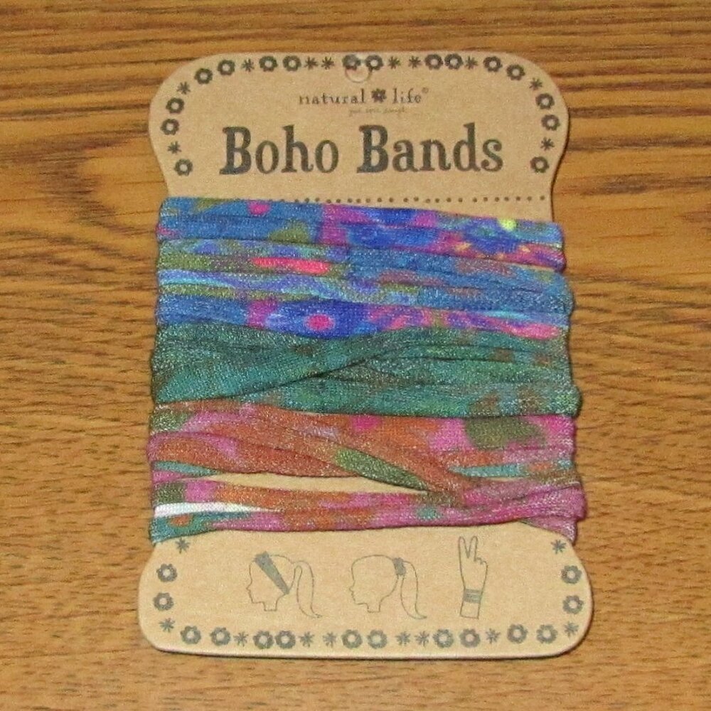 Natural Life's Boho Bands Hair Ties, Set of 3 - Brand New! B3